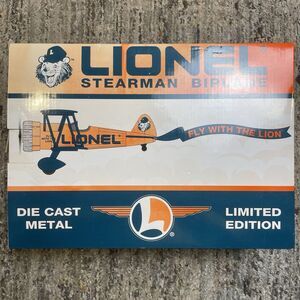 Vintage Lionel Stearman Biplane Bank Die Cast Metal Eastwood Automobilia NIB